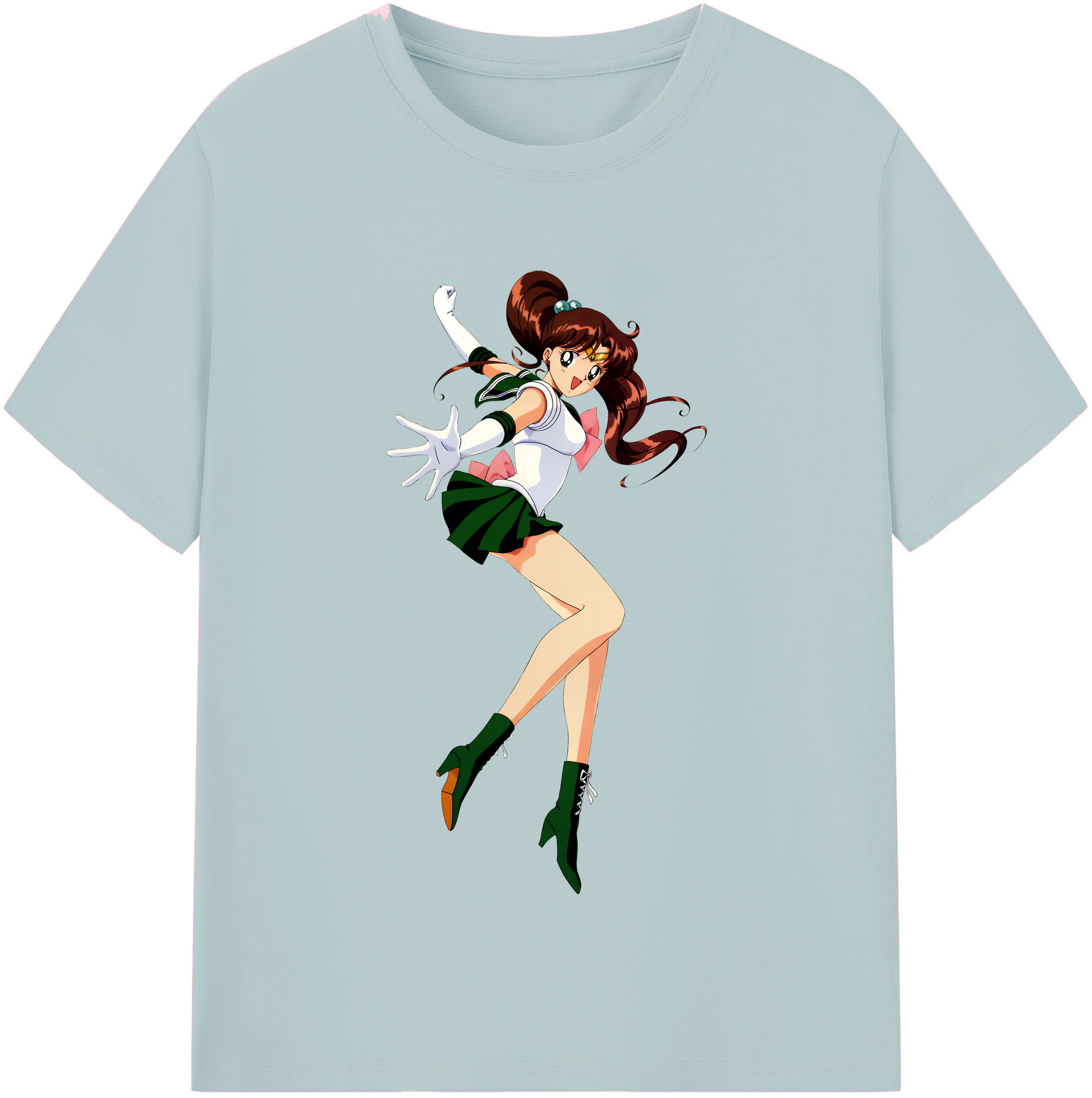 （画像用） 美少女戦士セーラームーン 木野 まこと きの まこと Sailor Moon Kino Makoto （セーラージュピター；Sailor Jupiter） 綿100％半袖Tシャツ（フロントプリント）